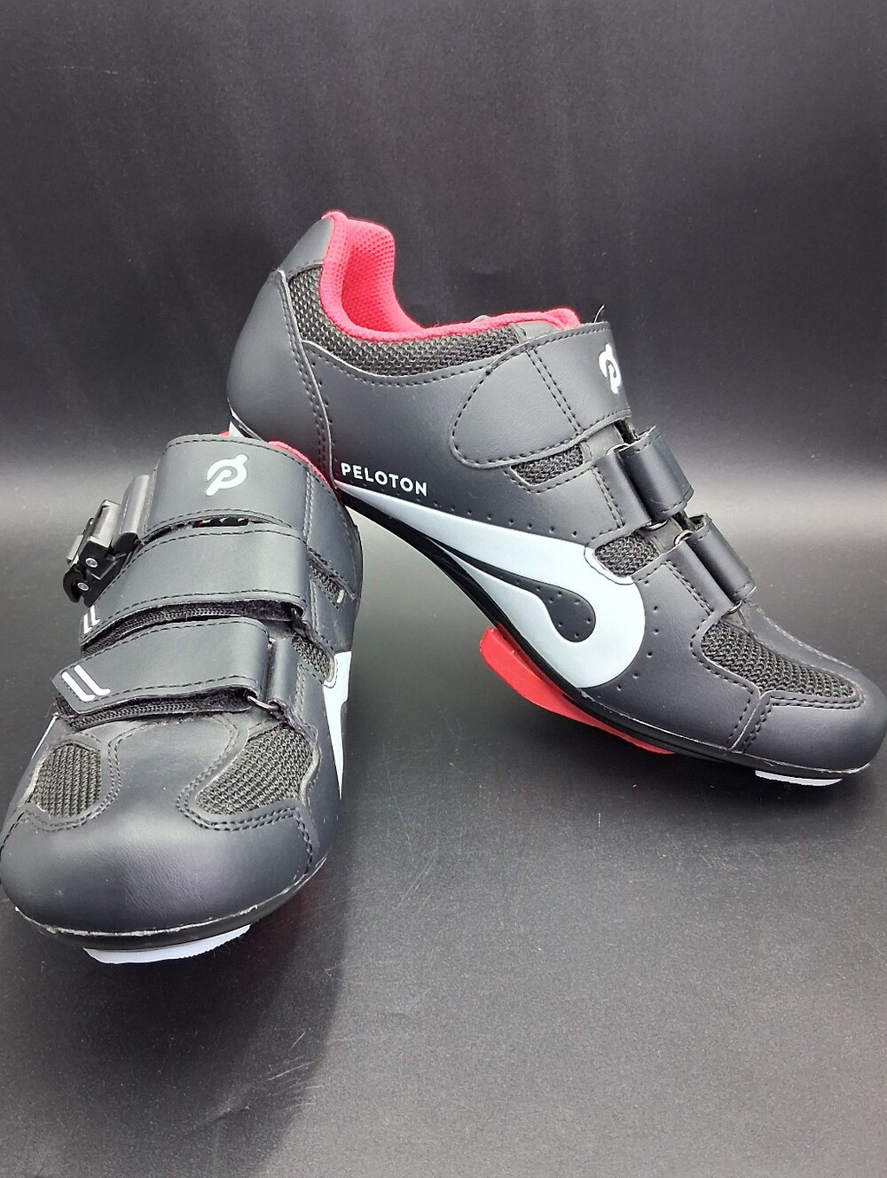 Peloton Indoor Cycling Shoes Size EU 39 US Women 8 Men 6 Black Red Cleats